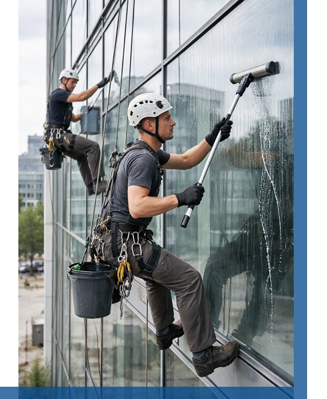 Мойка витражей альпинистами в Борзе от 721 р. под ключ|ВЫСОТНИК-Бря