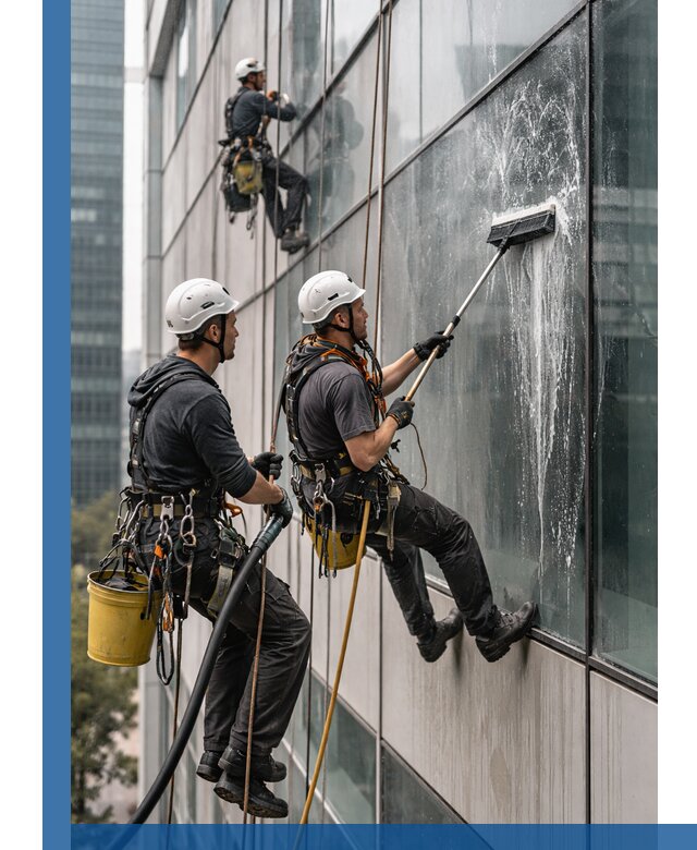 Профессиональная высотная мойка фасадов зданий в Борзе