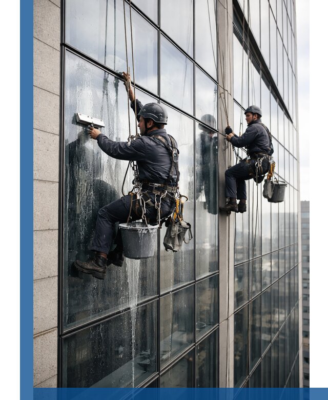 Профессиональная мойка стеклянных фасадов зданий в Борзе