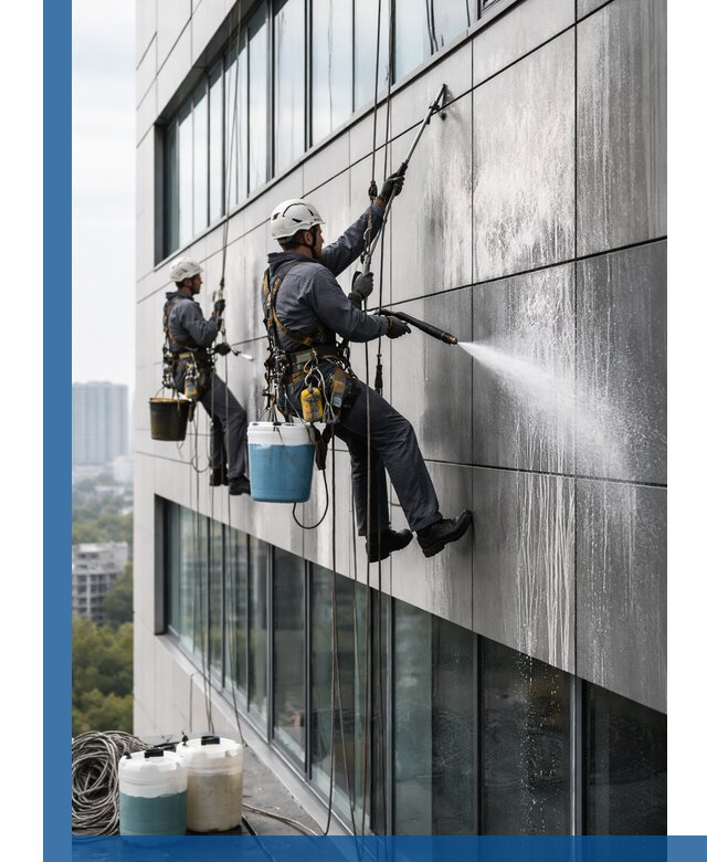 Профессиональная мойка вентилируемых фасадов в Борзе