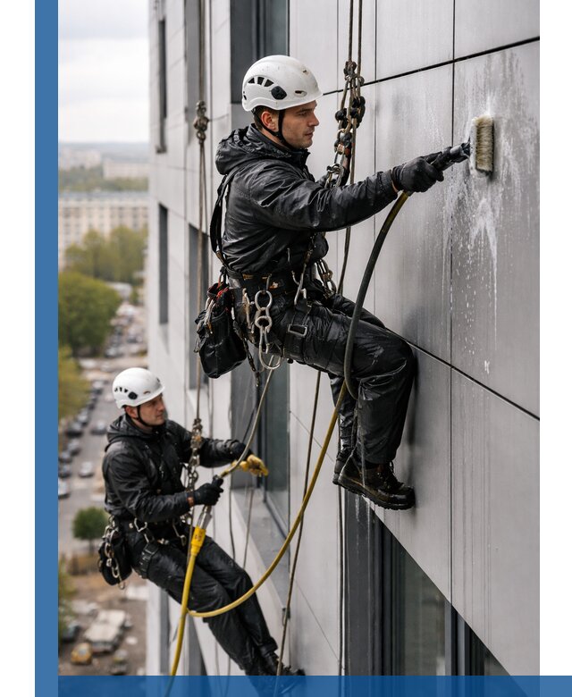 Профессиональная мойка фасада из композита в Борзе
