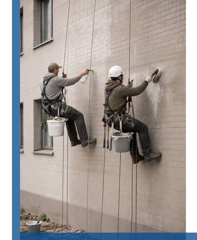 Удаление высолов с фасада зданий в Борзе без повреждений и следов