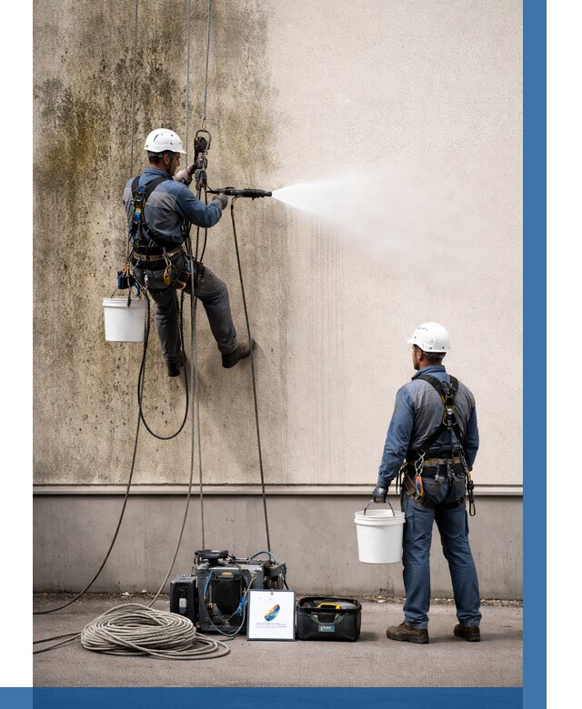 Очистка фасада от плесени в Борзе от 309 р. | ВЫСОТНИК-Бря