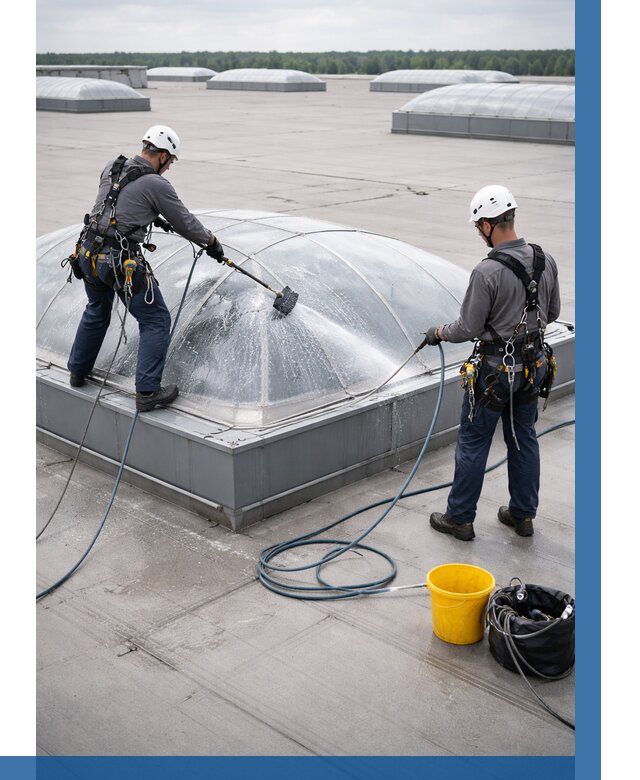 Мойка зенитных фонарей в Борзе, заказать от 4635 р. | ВЫСОТНИК-Бря