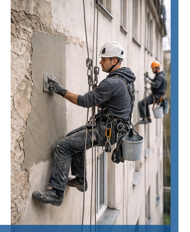 Восстановление штукатурки фасада в Борзе от 1236 р. | ВЫСОТНИК-Бря