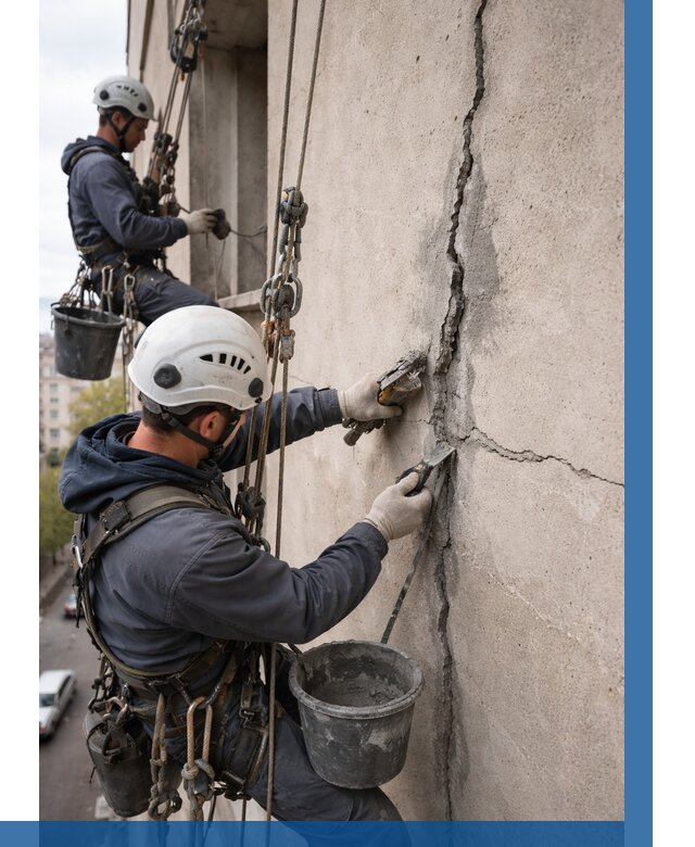 Заделка трещин на фасаде в Борзе от 927 р. | ВЫСОТНИК-Бря