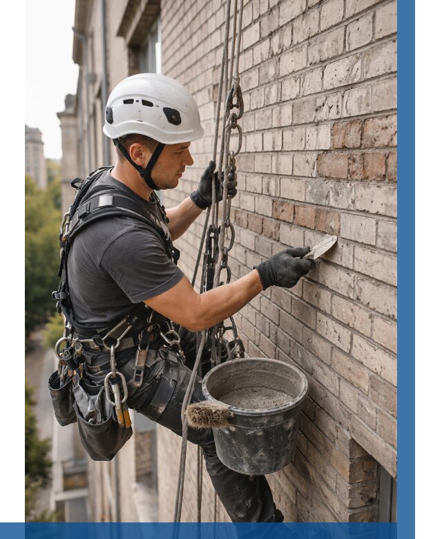 Ремонт кирпичной кладки фасада в Борзе от 1854 р. | ВЫСОТНИК-Бря