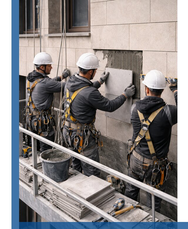 Ремонт облицовки фасада плиткой в Борзе с гарантией