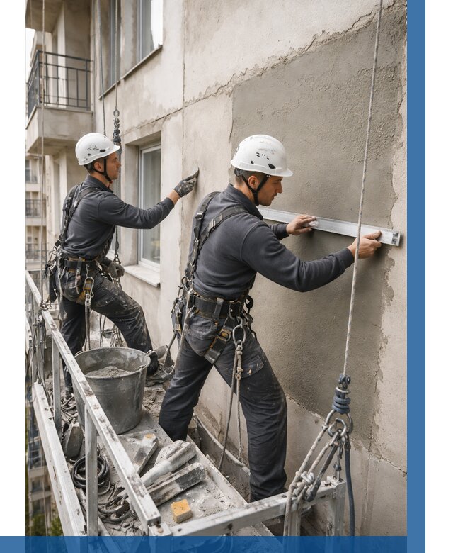 Штукатурка фасада на высоте в Борзе от 927 р. | ВЫСОТНИК-Бря