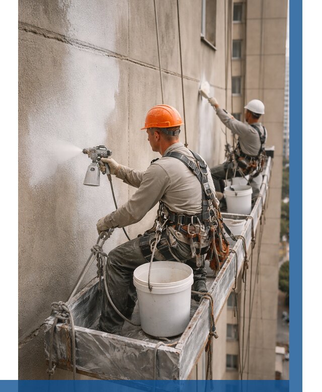 Грунтовка фасада на высоте в Борзе от 124 р. | ВЫСОТНИК-Бря