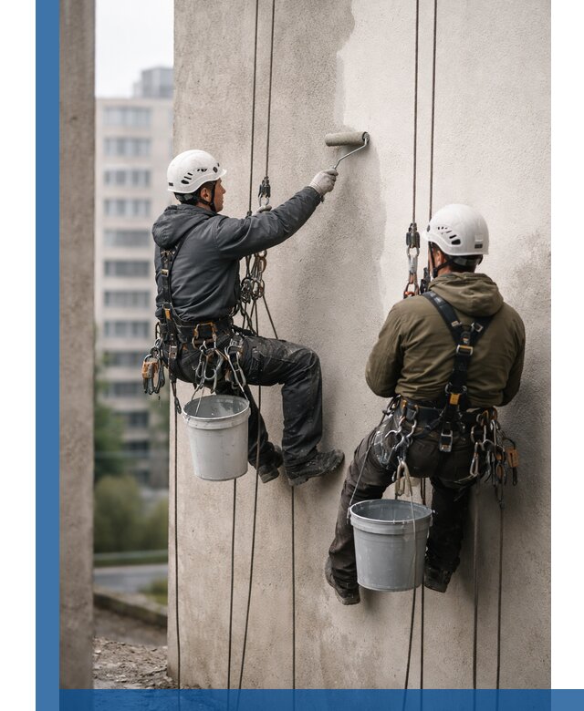 Покраска фасадов высотными альпинистами в Борзе с гарантией