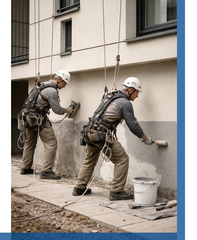 Окраска цоколя здания в Борзе от 464 р. под ключ | ВЫСОТНИК-Бря