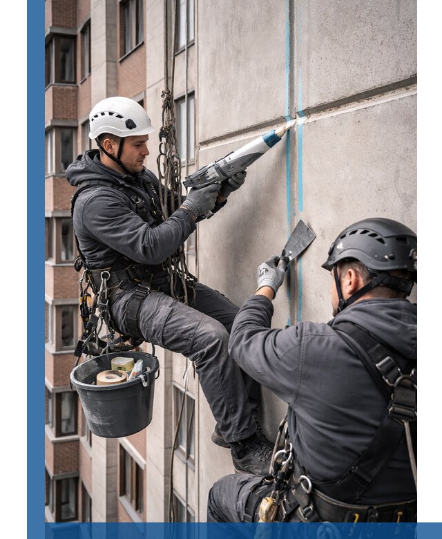 Вторичная герметизация швов фасада и кровли в Борзе