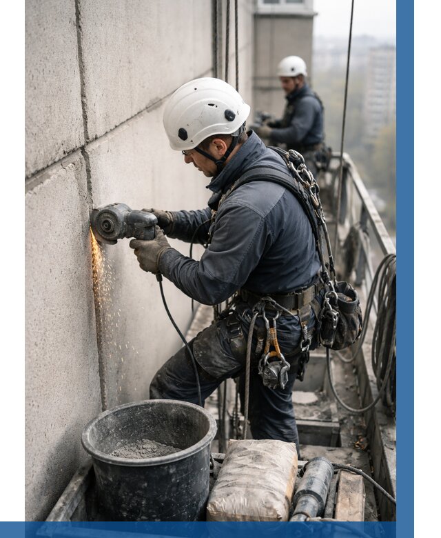 Штробление межпанельных швов в Борзе от 1236 р. | ВЫСОТНИК-Бря