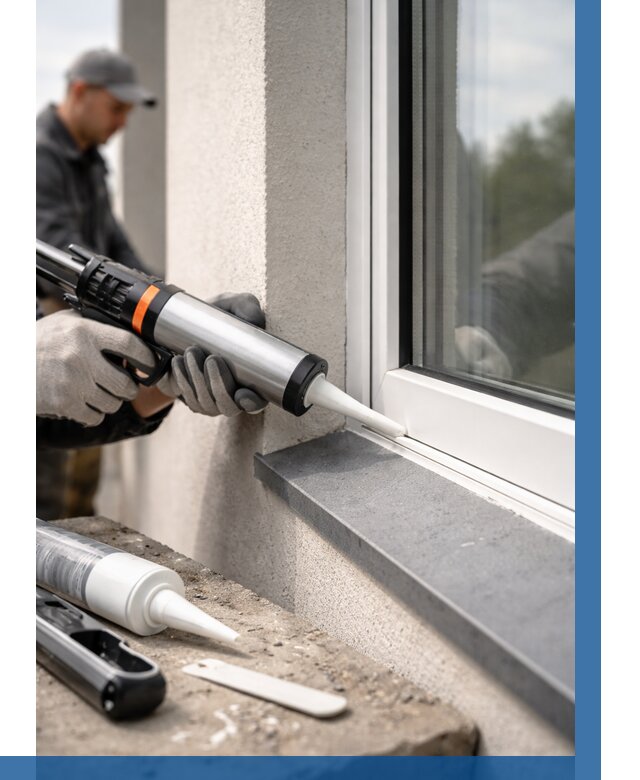 Герметизация монтажных швов окон в Борзе от 670 р. | ВЫСОТНИК-Бря