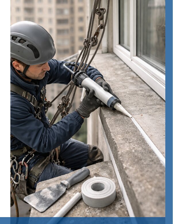 Герметизация балконного козырька в Борзе от 4635 р. | ВЫСОТНИК-Бря