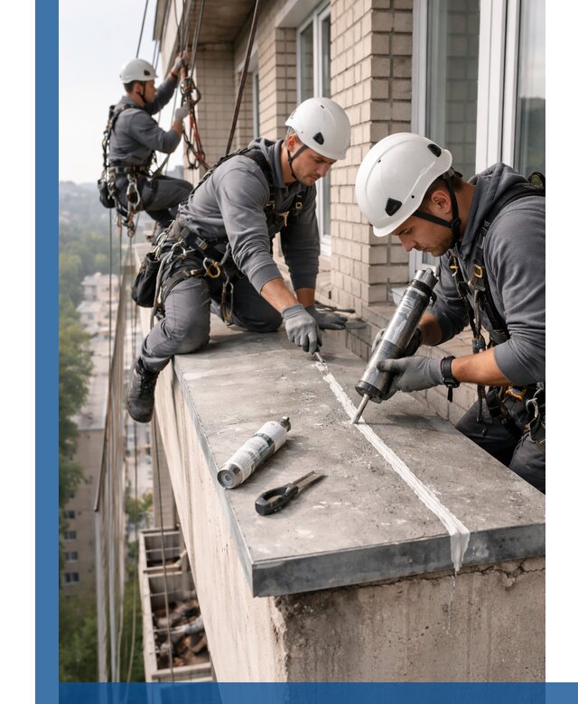 Герметизация балконного козырька в Борзе профессионально