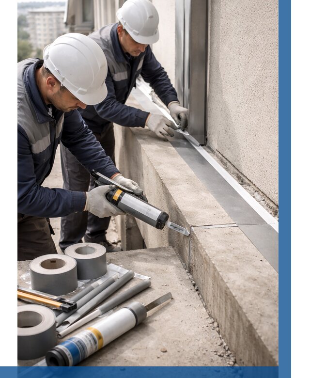 Герметизация примыкания балкона в Борзе от 4635 р. | ВЫСОТНИК-Бря