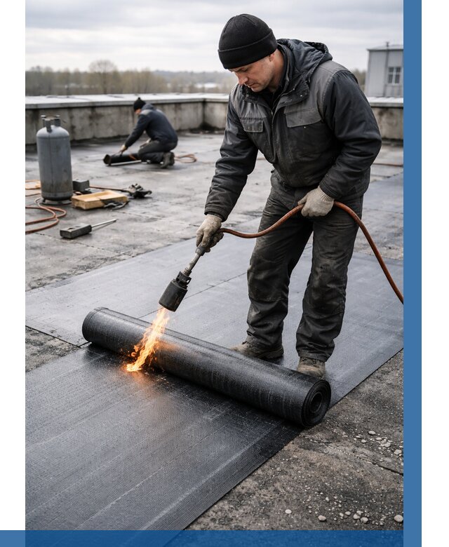 Ремонт наплавляемой кровли в Борзе от 721 р. | ВЫСОТНИК-Бря