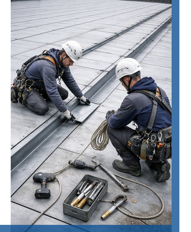 Ремонт фальцевой кровли в Борзе от 721 р. | ВЫСОТНИК-Бря