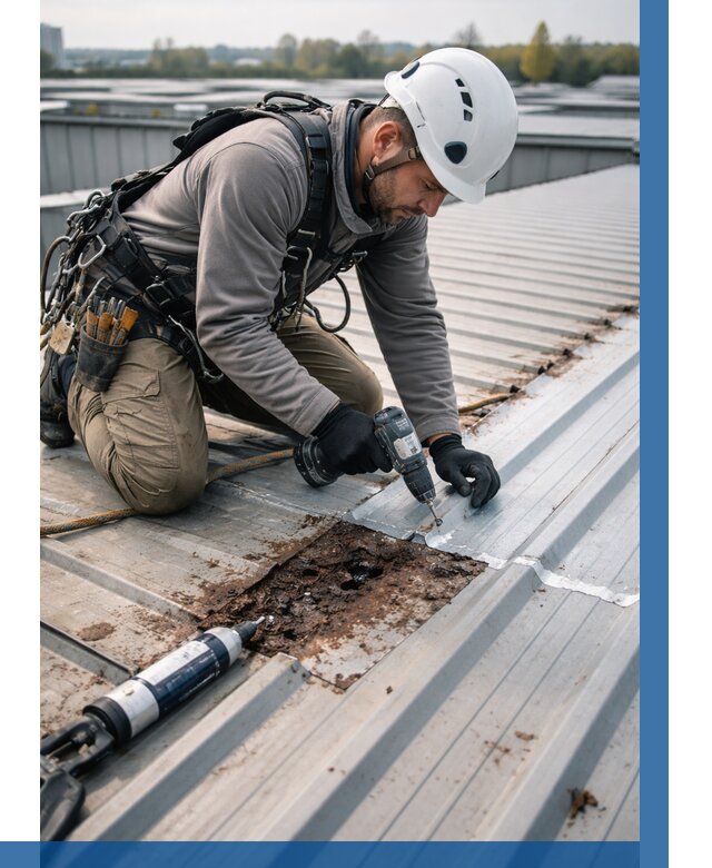 Ремонт профнастила на кровле в Борзе от 721 р. | ВЫСОТНИК-Бря