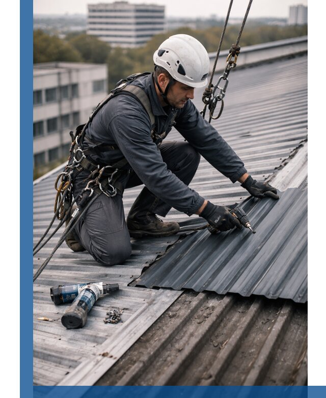 Ремонт профнастила на кровле в Борзе, работы под ключ