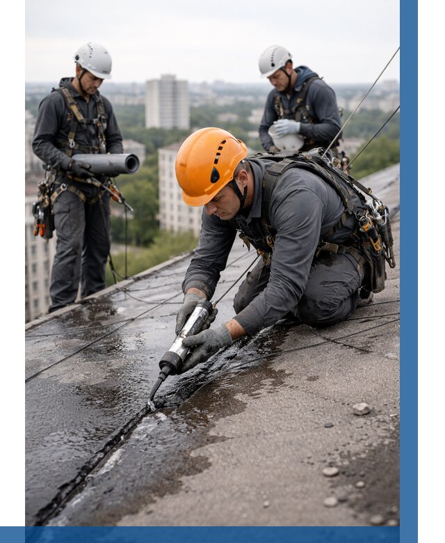 Устранение протечек кровли в Борзе от 12361 р. | ВЫСОТНИК-Бря