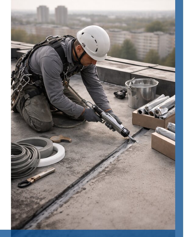 Герметизация швов кровли в Борзе от 464 р./м2 | ВЫСОТНИК-Бря