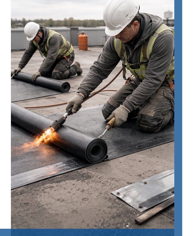 Монтаж наплавляемой кровли в Борзе от 876 р. — ВЫСОТНИК-Бря