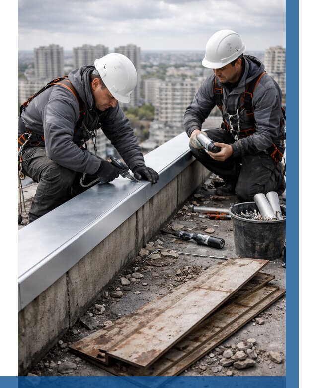 Замена парапетных крышек под ключ в Борзе от 1236 р. | ВЫСОТНИК-Бря