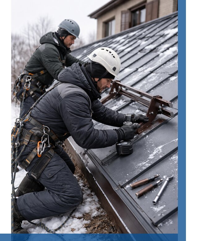 Монтаж снегозадержателей в Борзе от 464 р. | ВЫСОТНИК-Бря