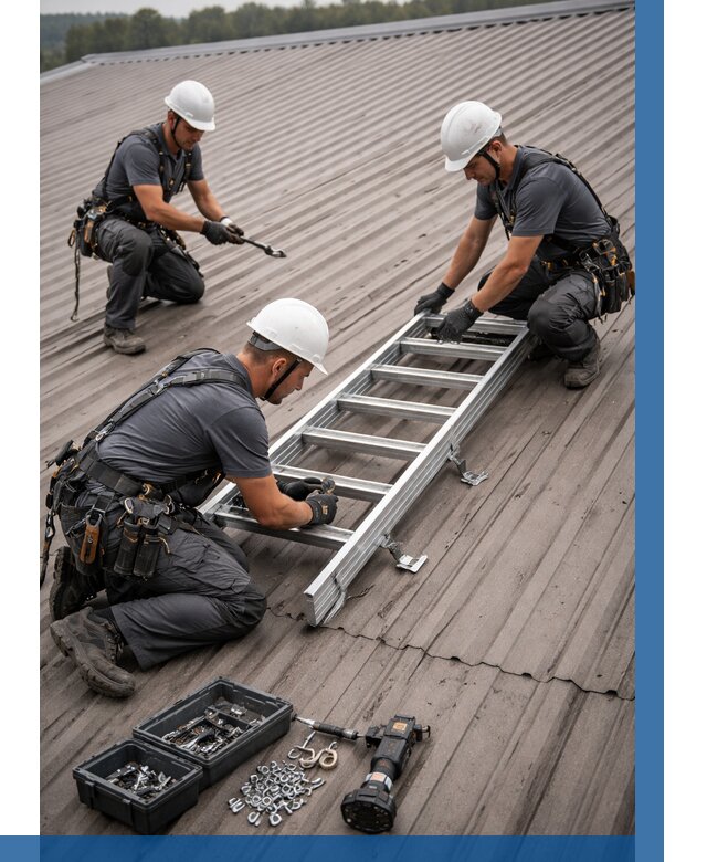 Монтаж кровельной лестницы в Борзе от 4635 р. | ВЫСОТНИК-Бря