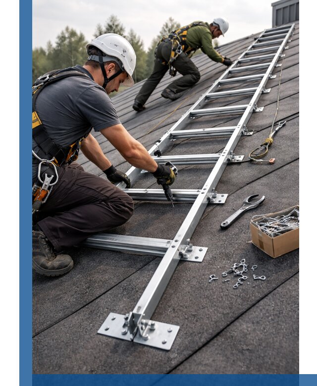 Профессиональный монтаж кровельной лестницы в Борзе под ключ