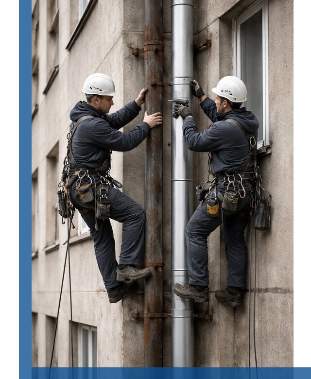 Замена водосточных труб в Борзе: монтаж и демонтаж под ключ