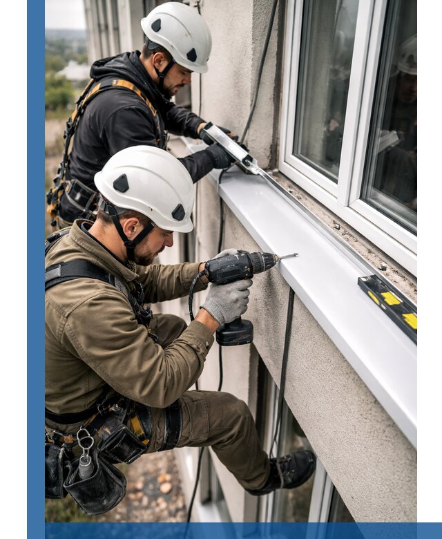 Профессиональный монтаж оконных отливов и отведения воды в Борзе