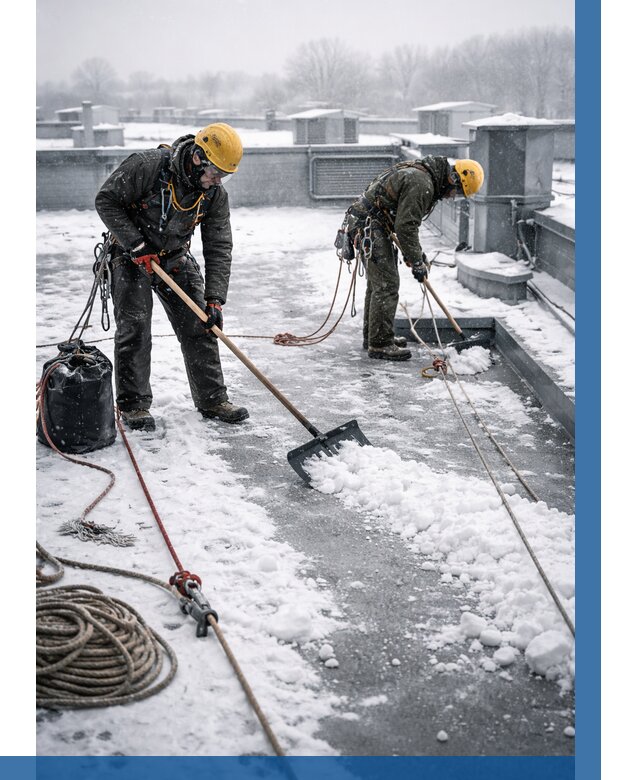 Очистка крыши от снега в Борзе от 7726 р. | ВЫСОТНИК-Бря