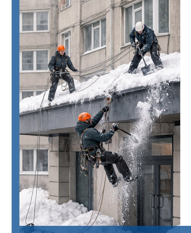 Безопасная очистка навесов от снега в Борзе круглогодично