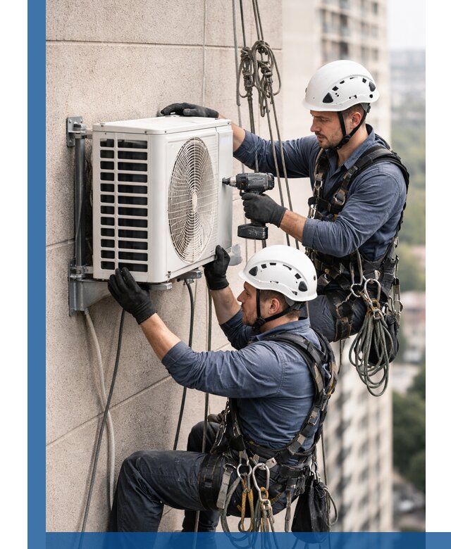 Монтаж внешнего блока кондиционера в Борзе установка и крепление