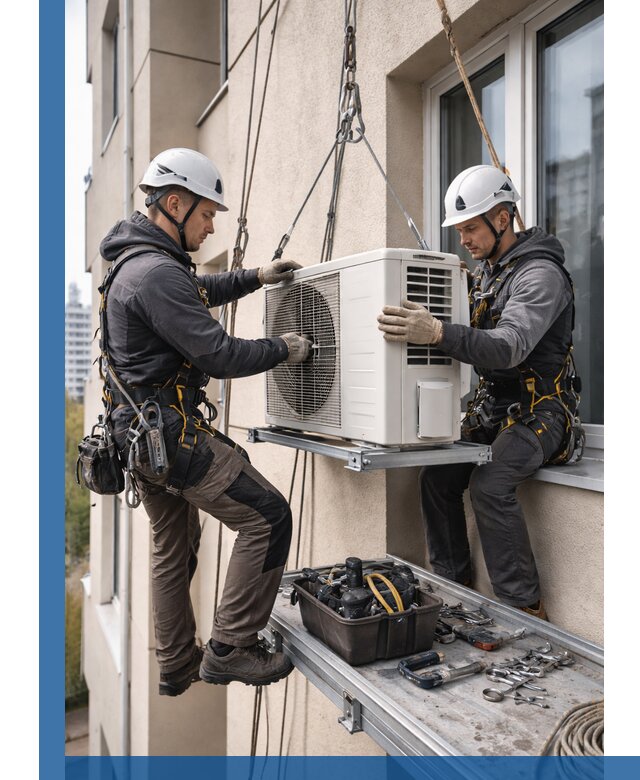 Перенос внешнего блока кондиционера в Борзе с монтажом и крепежом