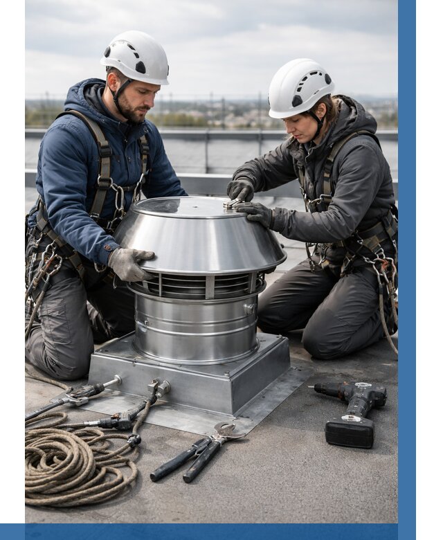 Установка дефлекторов на кровле в Борзе от 4635 р. | ВЫСОТНИК-Бря