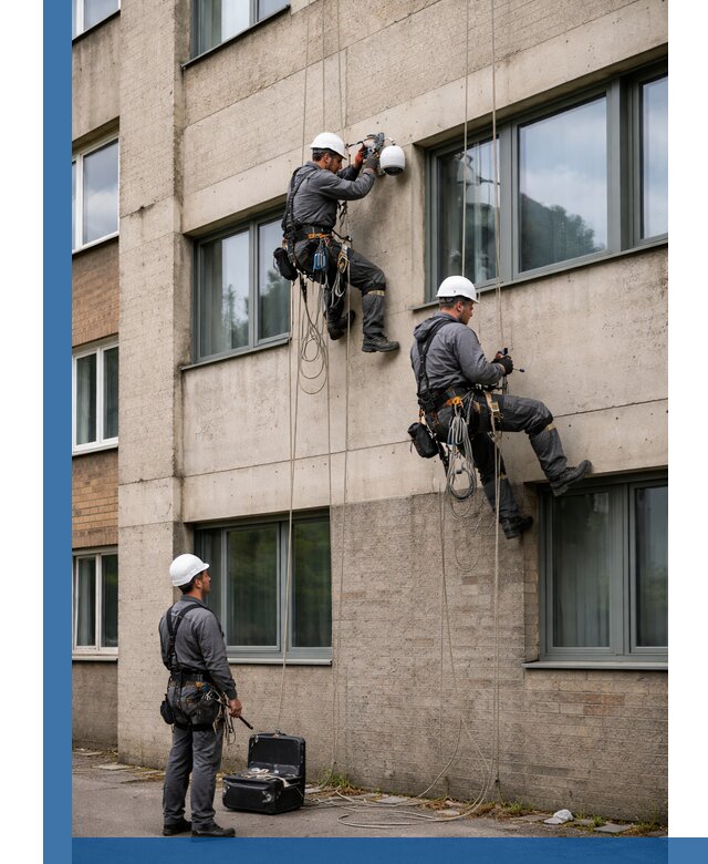Монтаж фасадных камер видеонаблюдения в Борзе под ключ