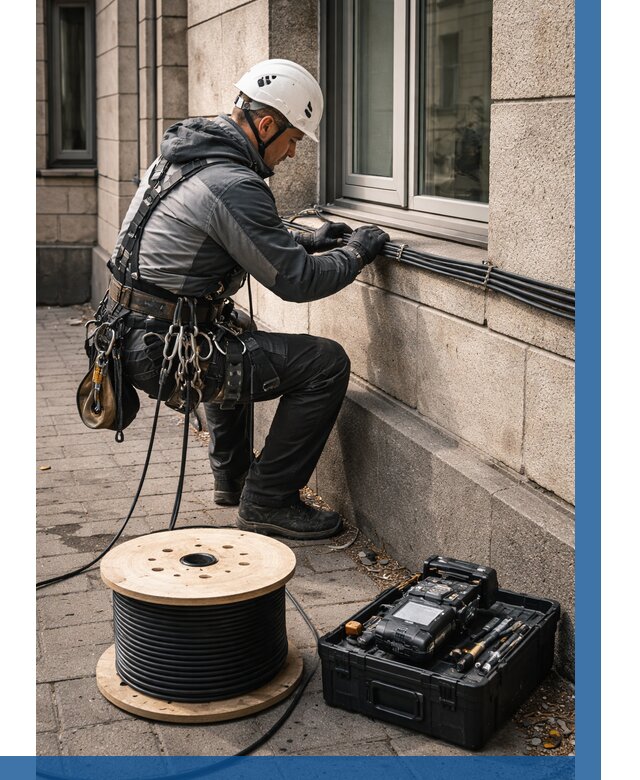 Прокладка оптоволоконного кабеля в Борзе от 824 р. | ВЫСОТНИК-Бря