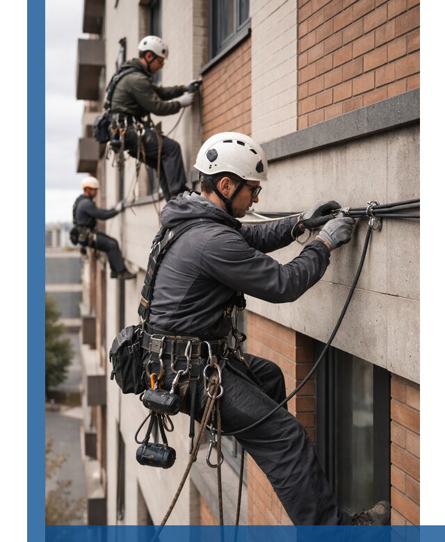 Крепление кабеля на фасаде монтаж и крепеж в Борзе