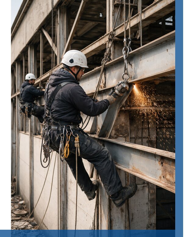 Демонтаж металлоконструкций на высоте в Борзе от 6696р. |ВЫСОТНИК-Бря