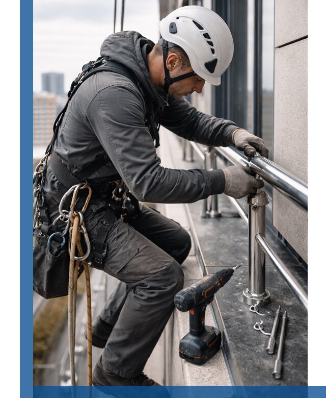 Монтаж ограждений на высоте в Борзе для зданий и конструкций