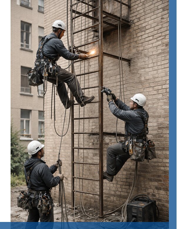 Ремонт пожарной лестницы в Борзе от 7726 р. | ВЫСОТНИК-Бря