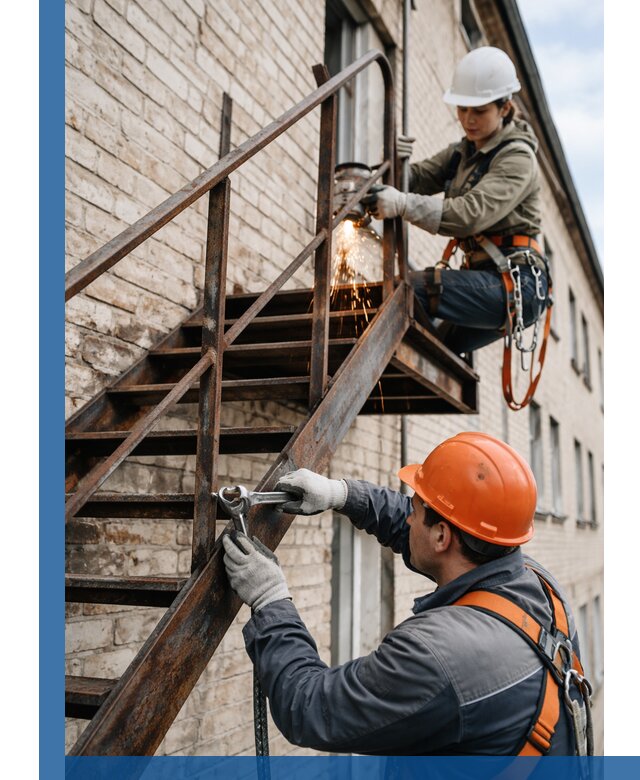 Ремонт и восстановление пожарных лестниц с выездом в Борзе