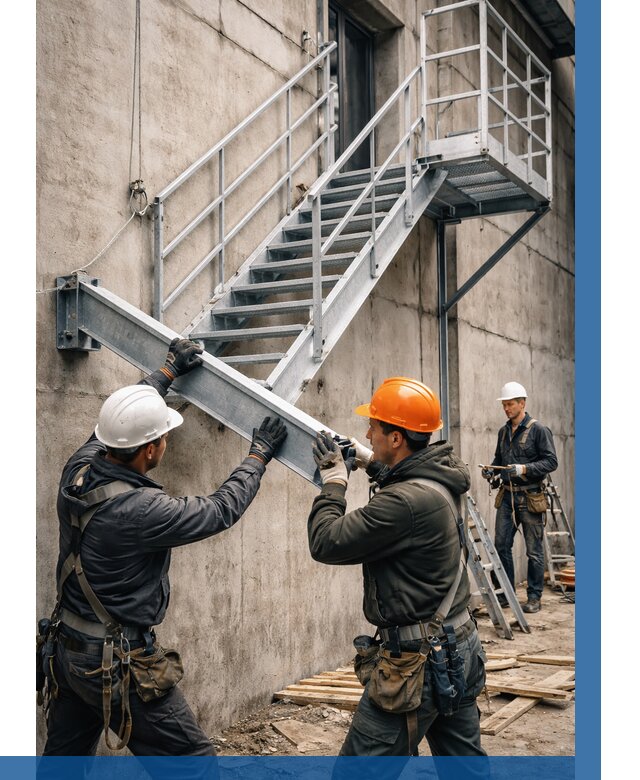 Монтаж металлических лестниц в Борзе от 15452 р. | ВЫСОТНИК-Бря