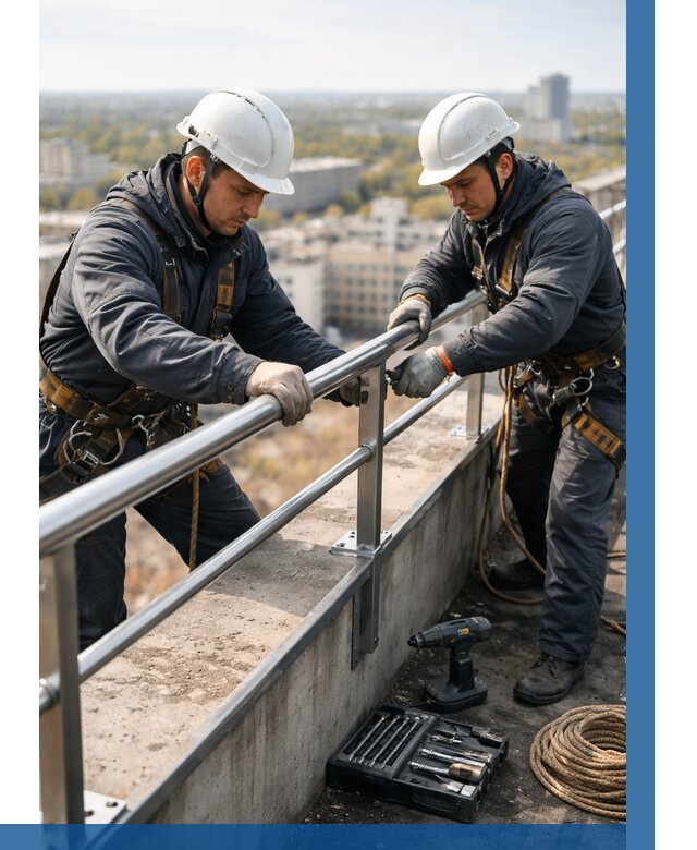 Монтаж перил на высоте в Борзе от 2575 р. | ВЫСОТНИК-Бря