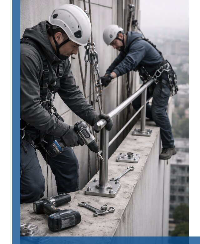 Монтаж перил на высоте в Борзе для жилых и промобъектов